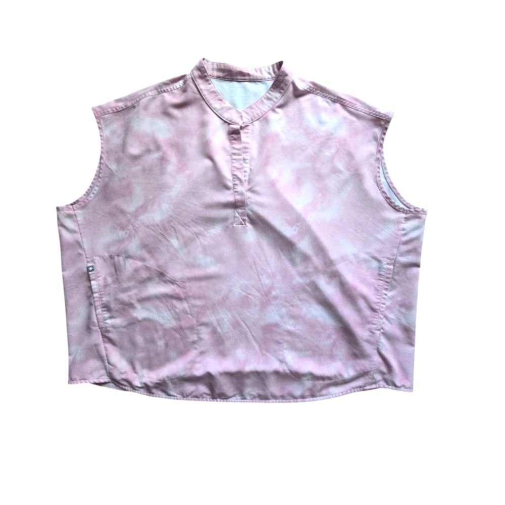 Figs Rafaela Oversized Scrub Top - Marbled Rose Size 4X tie dye pink - Picture 3 of 10